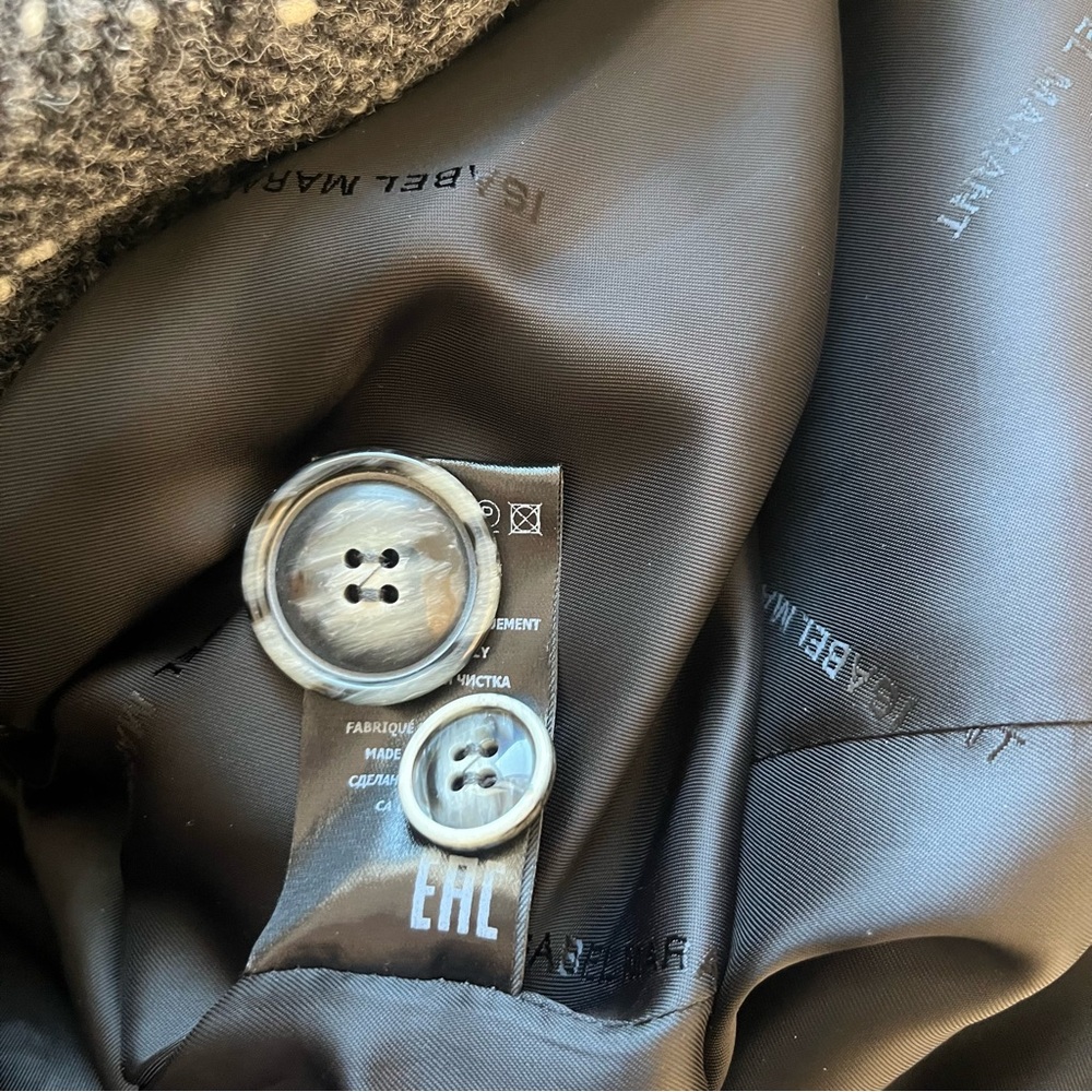 Isabel Marant Lila Double-Breasted Virgin Wool Coat Chic Quiet Luxury 42/10 NEW - Picture 10 of 11